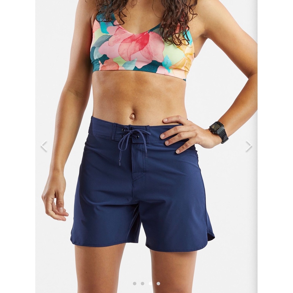 Carve Designs Demands 2.0 Board Shorts High Rise Womens 12 Navy Blue 6" Inseam